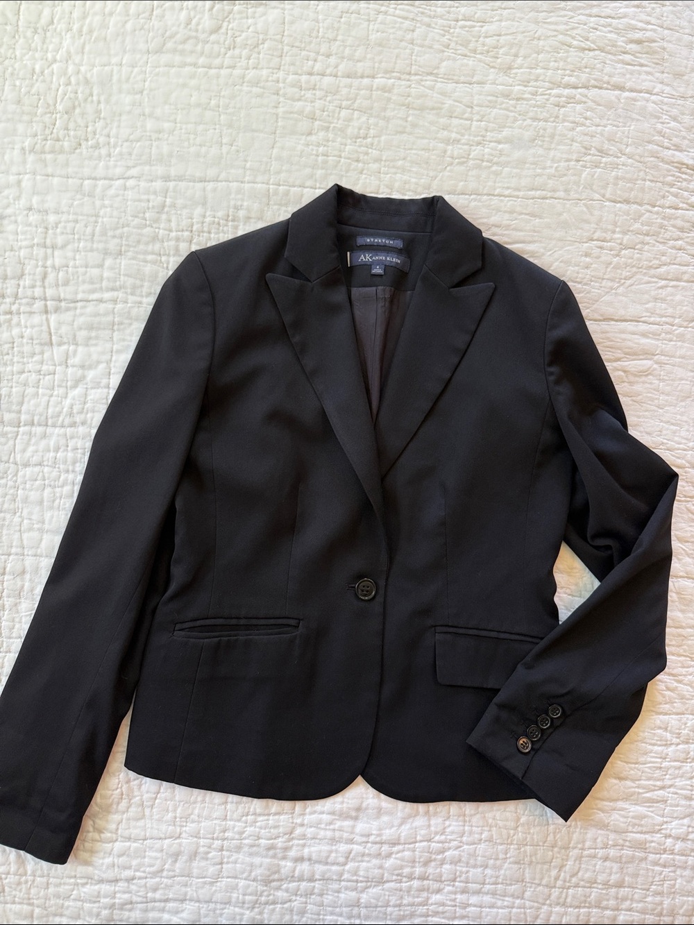 Ann Taylor Black Tailored Single-Button Blazer